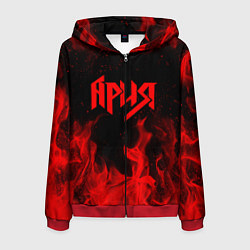 Толстовка 3D на молнии мужская АРИЯ, цвет: 3D-красный