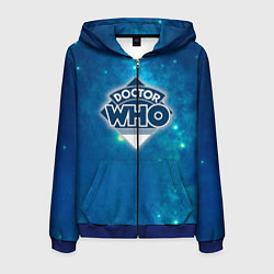 Толстовка 3D на молнии мужская Doctor Who, цвет: 3D-синий