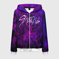 Толстовка 3D на молнии мужская Stray Kids, цвет: 3D-белый