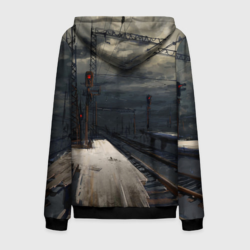 Мужская толстовка на молнии НОВЫЙ СТАЛКЕР / 3D-Черный – фото 2