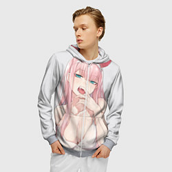 Толстовка 3D на молнии мужская Ahegao, цвет: 3D-меланж — фото 2