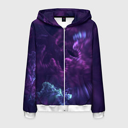 Толстовка 3D на молнии мужская Магия, цвет: 3D-белый