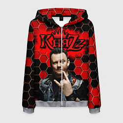 Толстовка 3D на молнии мужская Князь, цвет: 3D-меланж