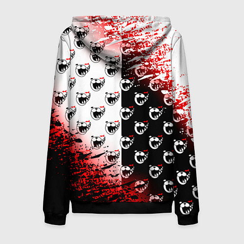 Мужская толстовка на молнии MONOKUMA / 3D-Черный – фото 2