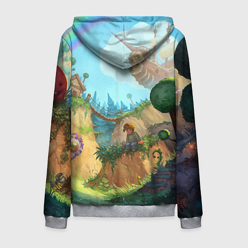 Мужская толстовка на молнии Terraria / 3D-Меланж – фото 2