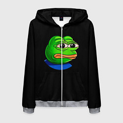 Толстовка 3D на молнии мужская Frog, цвет: 3D-меланж