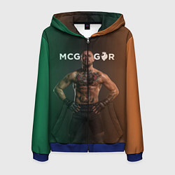 Толстовка 3D на молнии мужская Conor McGregor, цвет: 3D-синий