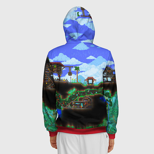 Мужская толстовка на молнии TERRARIA EXCLUSIVE / 3D-Красный – фото 4
