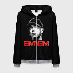 Толстовка 3D на молнии мужская Eminem, цвет: 3D-меланж