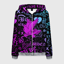 Толстовка 3D на молнии мужская LIL PEEP, цвет: 3D-меланж