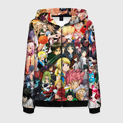 Мужская толстовка на молнии Аниме коллаж