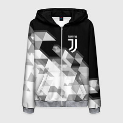 Толстовка 3D на молнии мужская JUVENTUS, цвет: 3D-меланж