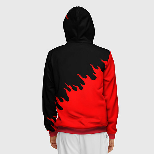 Мужская толстовка на молнии GURREN LAGANN / 3D-Красный – фото 4