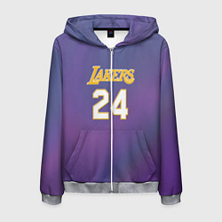 Толстовка 3D на молнии мужская Los Angeles Lakers Kobe Brya, цвет: 3D-меланж