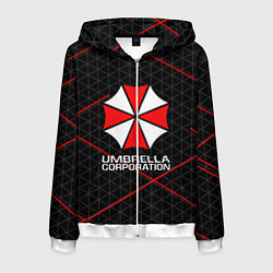 Толстовка 3D на молнии мужская UMBRELLA CORP, цвет: 3D-белый