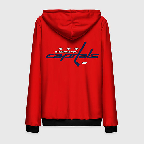Мужская толстовка на молнии Ovechkin Capitals / 3D-Черный – фото 2