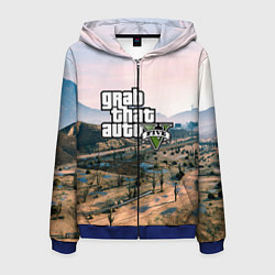 Толстовка 3D на молнии мужская Grand Theft Auto 5, цвет: 3D-синий