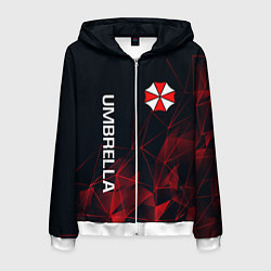 Толстовка 3D на молнии мужская UMBRELLA CORP, цвет: 3D-белый