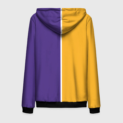 Мужская толстовка на молнии LA LAKERS / 3D-Черный – фото 2