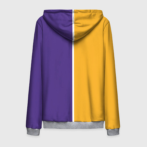 Мужская толстовка на молнии LA LAKERS / 3D-Меланж – фото 2
