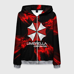 Толстовка 3D на молнии мужская UMBRELLA CORP, цвет: 3D-меланж