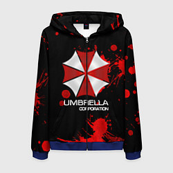 Толстовка 3D на молнии мужская UMBRELLA CORP, цвет: 3D-синий
