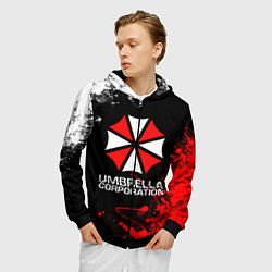 Толстовка 3D на молнии мужская UMBRELLA CORPORATION, цвет: 3D-черный — фото 2