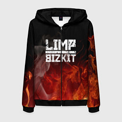 Толстовка 3D на молнии мужская LIMP BIZKIT, цвет: 3D-черный