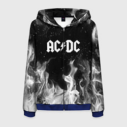 Толстовка 3D на молнии мужская AC DC, цвет: 3D-синий