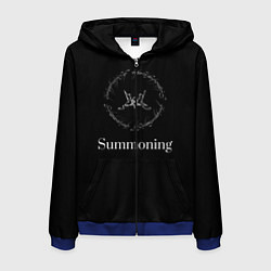 Толстовка 3D на молнии мужская Summoning, цвет: 3D-синий