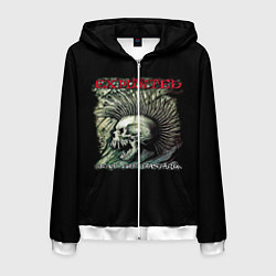 Толстовка 3D на молнии мужская The Exploited, цвет: 3D-белый