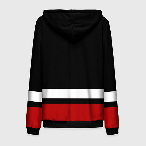 Мужская толстовка на молнии Каролина Харрикейнз / 3D-Черный – фото 2