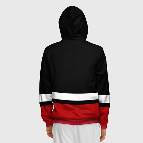 Мужская толстовка на молнии Каролина Харрикейнз / 3D-Красный – фото 4