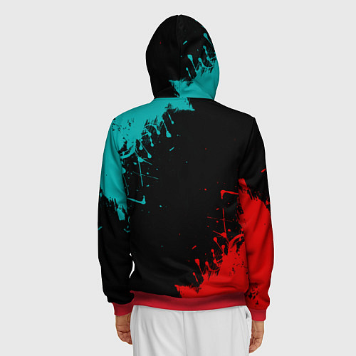 Мужская толстовка на молнии DMC / 3D-Красный – фото 4