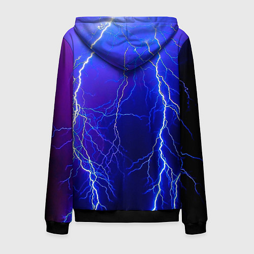 Мужская толстовка на молнии Грозовой кошак / 3D-Черный – фото 2