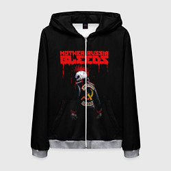 Толстовка 3D на молнии мужская Mother Russia Bleeds, цвет: 3D-меланж