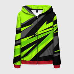 Толстовка 3D на молнии мужская Форма для фитнеса, цвет: 3D-красный