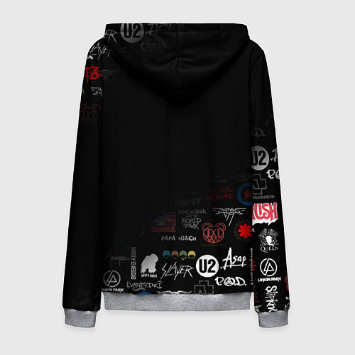 Мужская толстовка на молнии LINKIN PARK / 3D-Меланж – фото 2