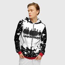 Толстовка 3D на молнии мужская LINKIN PARKспина, цвет: 3D-красный — фото 2