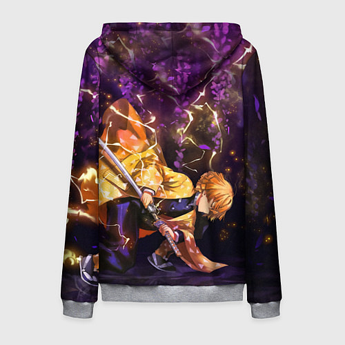 Мужская толстовка на молнии KIMETSU NO YAIBA / 3D-Меланж – фото 2