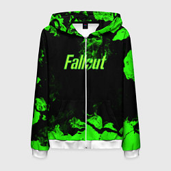 Толстовка 3D на молнии мужская FALLOUT, цвет: 3D-белый