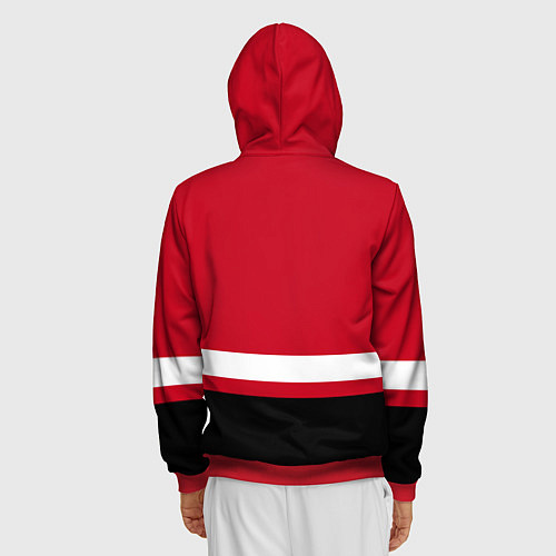 Мужская толстовка на молнии Chicago Blackhawks / 3D-Красный – фото 4