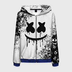 Толстовка 3D на молнии мужская Marshmello, цвет: 3D-синий