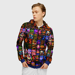 Толстовка 3D на молнии мужская Five Nights At Freddy's, цвет: 3D-синий — фото 2