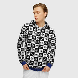 Толстовка 3D на молнии мужская Fortnite&Marshmello, цвет: 3D-синий — фото 2