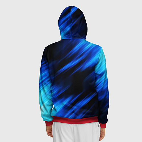 Мужская толстовка на молнии SONIC / 3D-Красный – фото 4