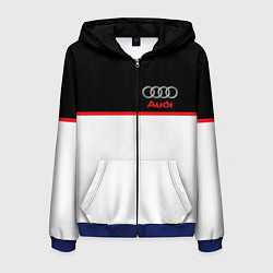Толстовка 3D на молнии мужская AUDI SPORT, цвет: 3D-синий