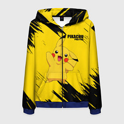 Толстовка 3D на молнии мужская PIKACHU: PIKA PIKA, цвет: 3D-синий