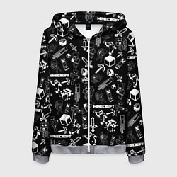 Мужская толстовка на молнии Minecraft pattern