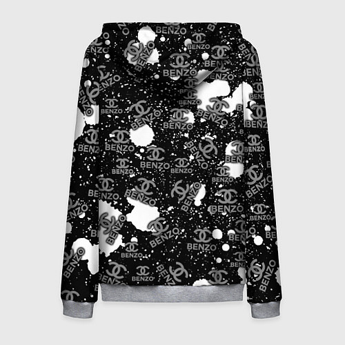 Мужская толстовка на молнии Benzo Gang - Big Baby Tape / 3D-Меланж – фото 2